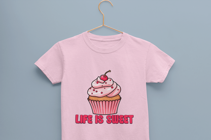Life is sweet Cupcake Girl's T-shirt