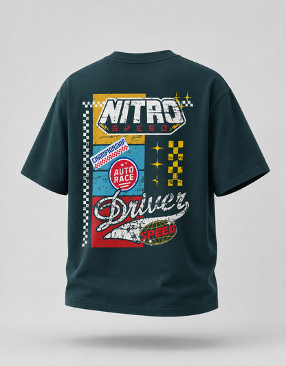 Nitro Speed Driver Oversized Racing Graphic T-Shirt