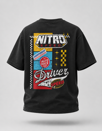 Nitro Speed Driver Oversized Racing Graphic T-Shirt