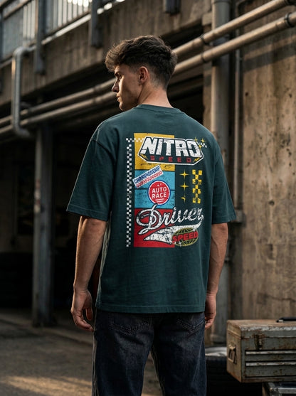 Nitro Speed Driver Oversized Racing Graphic T-Shirt