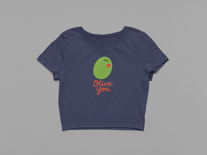 Olive you Crop Top