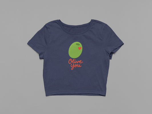 Olive you Crop Top