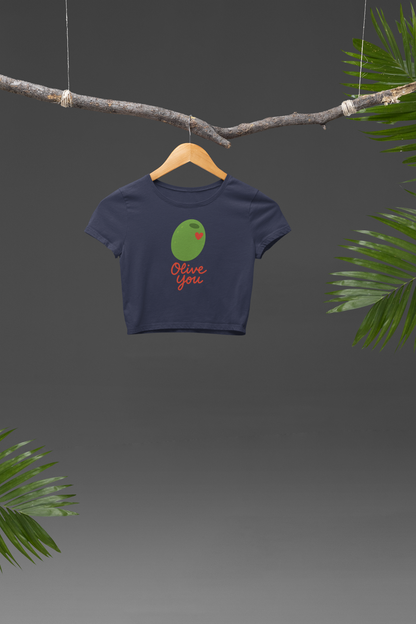 Olive you Crop Top