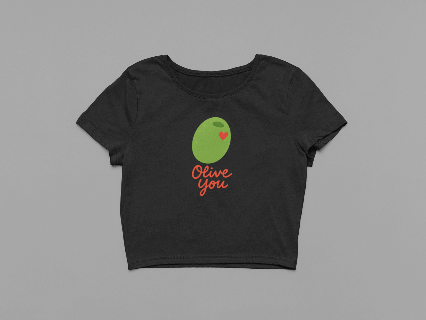 Olive you Crop Top