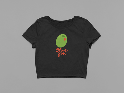 Olive you Crop Top