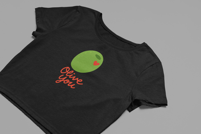 Olive you Crop Top