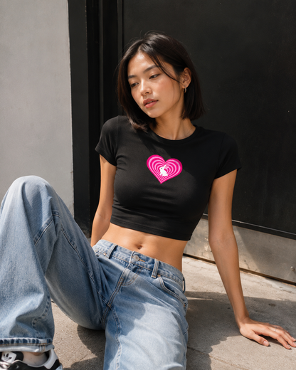 Pink Heart and Bunny Baby Tee