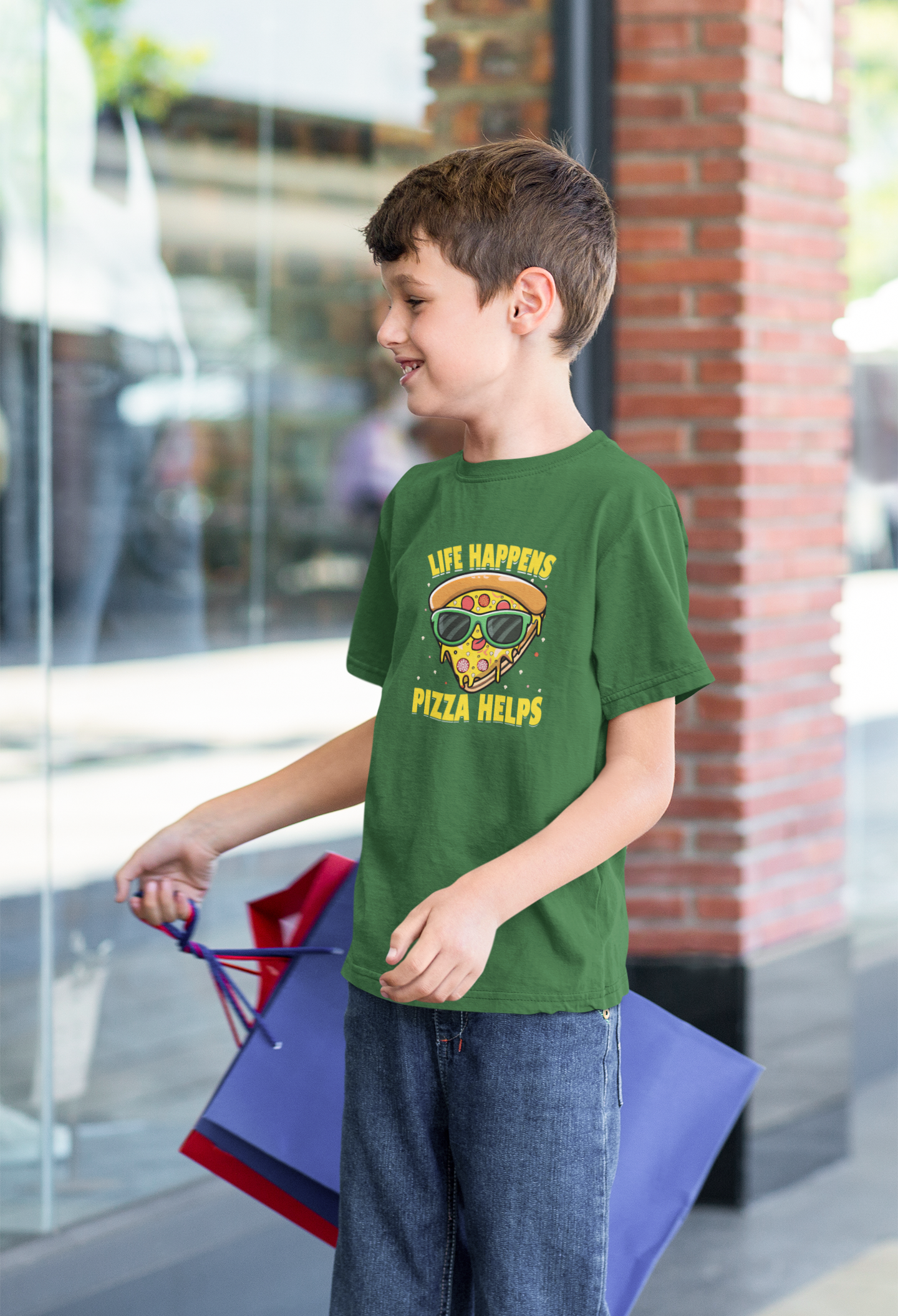 Pizza Helps Boy's T-shirt