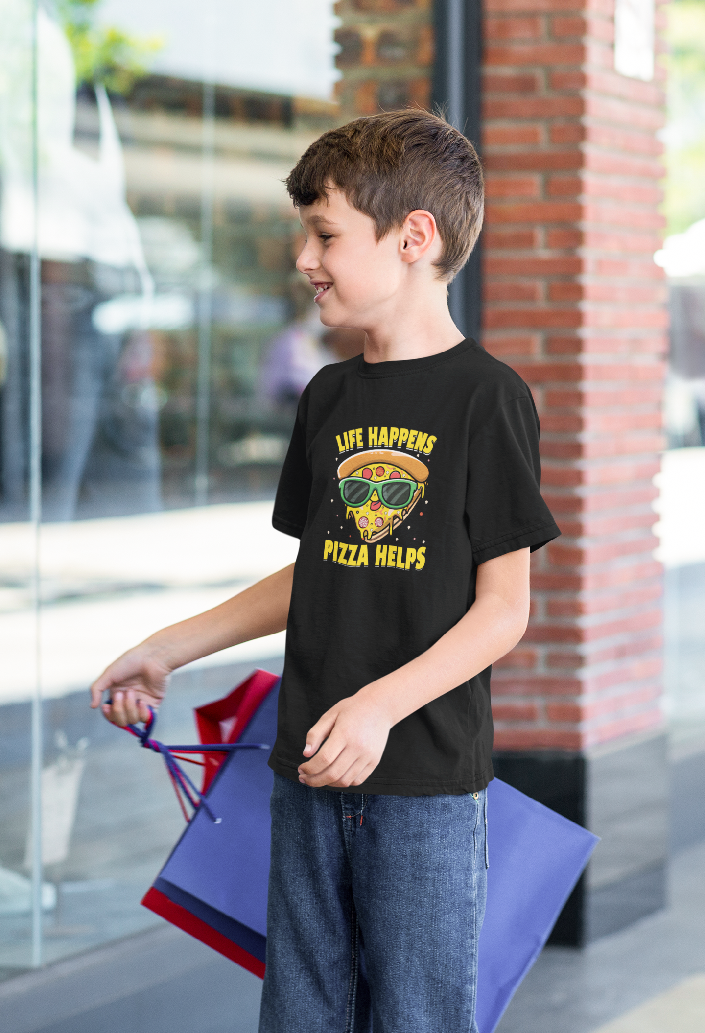 Pizza Helps Boy's T-shirt