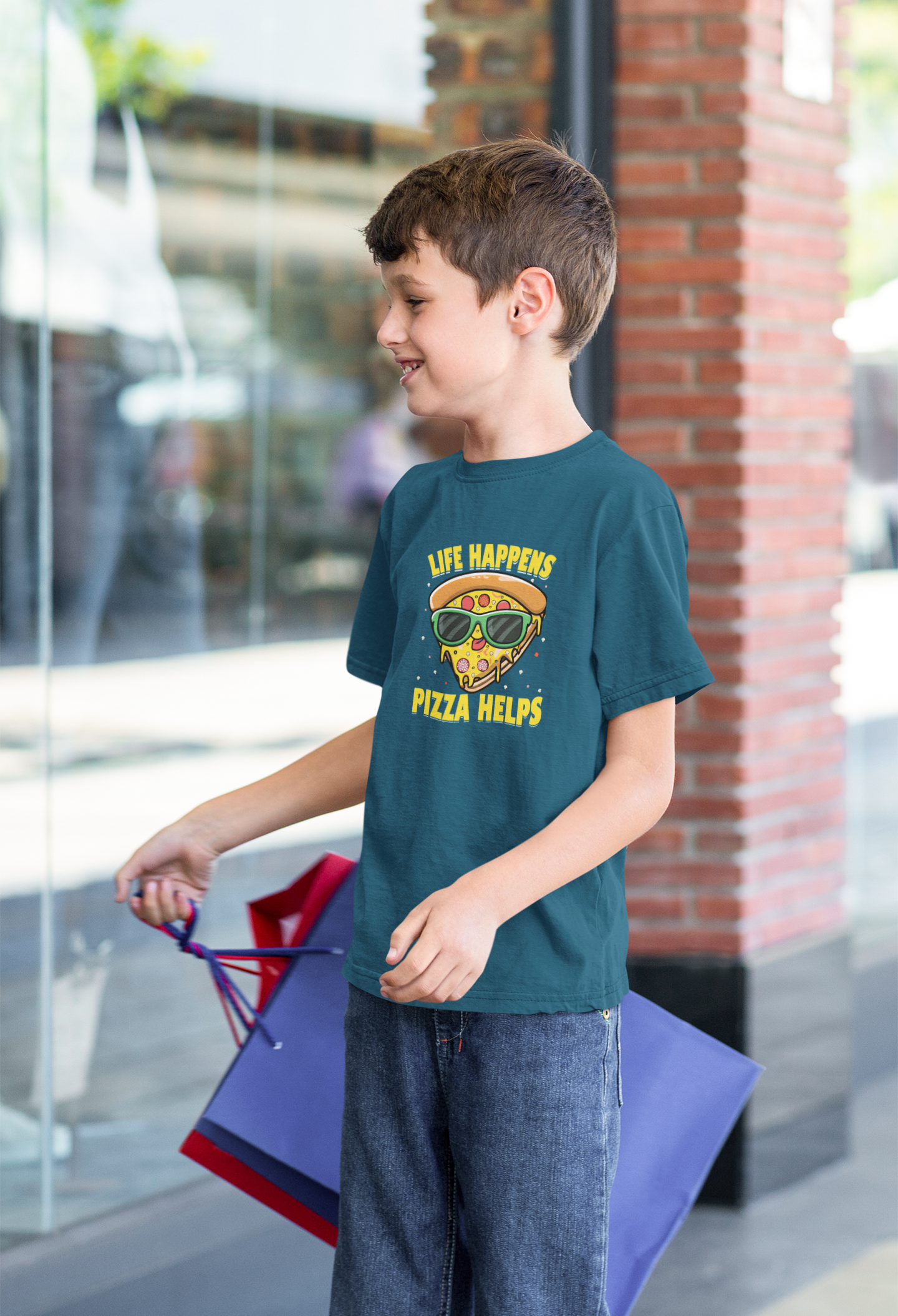 Pizza Helps Boy's T-shirt