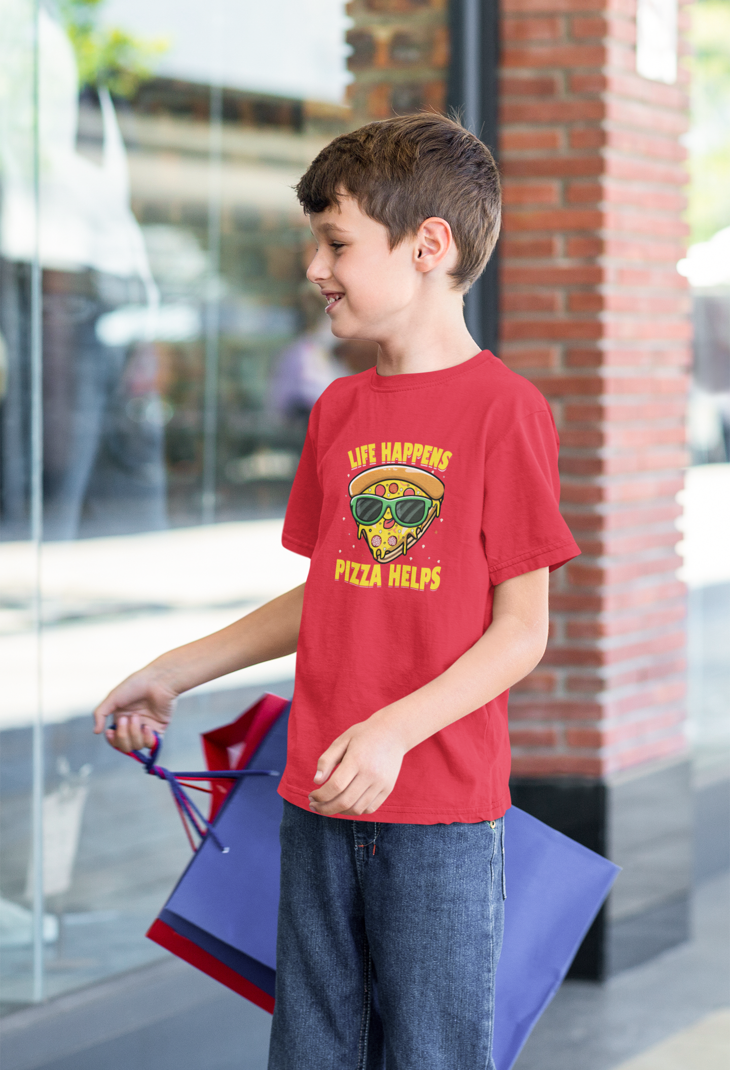 Pizza Helps Boy's T-shirt