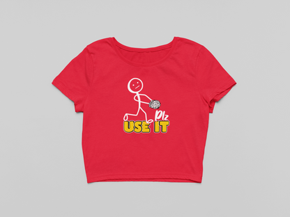 Plz Use it Crop T-shirt