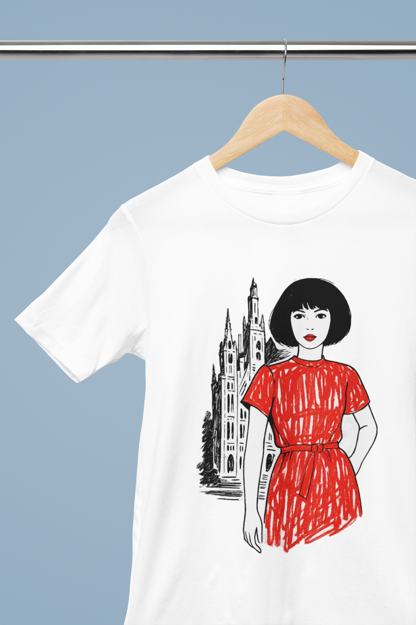 Girl in Red Dress Girl's T-shirt
