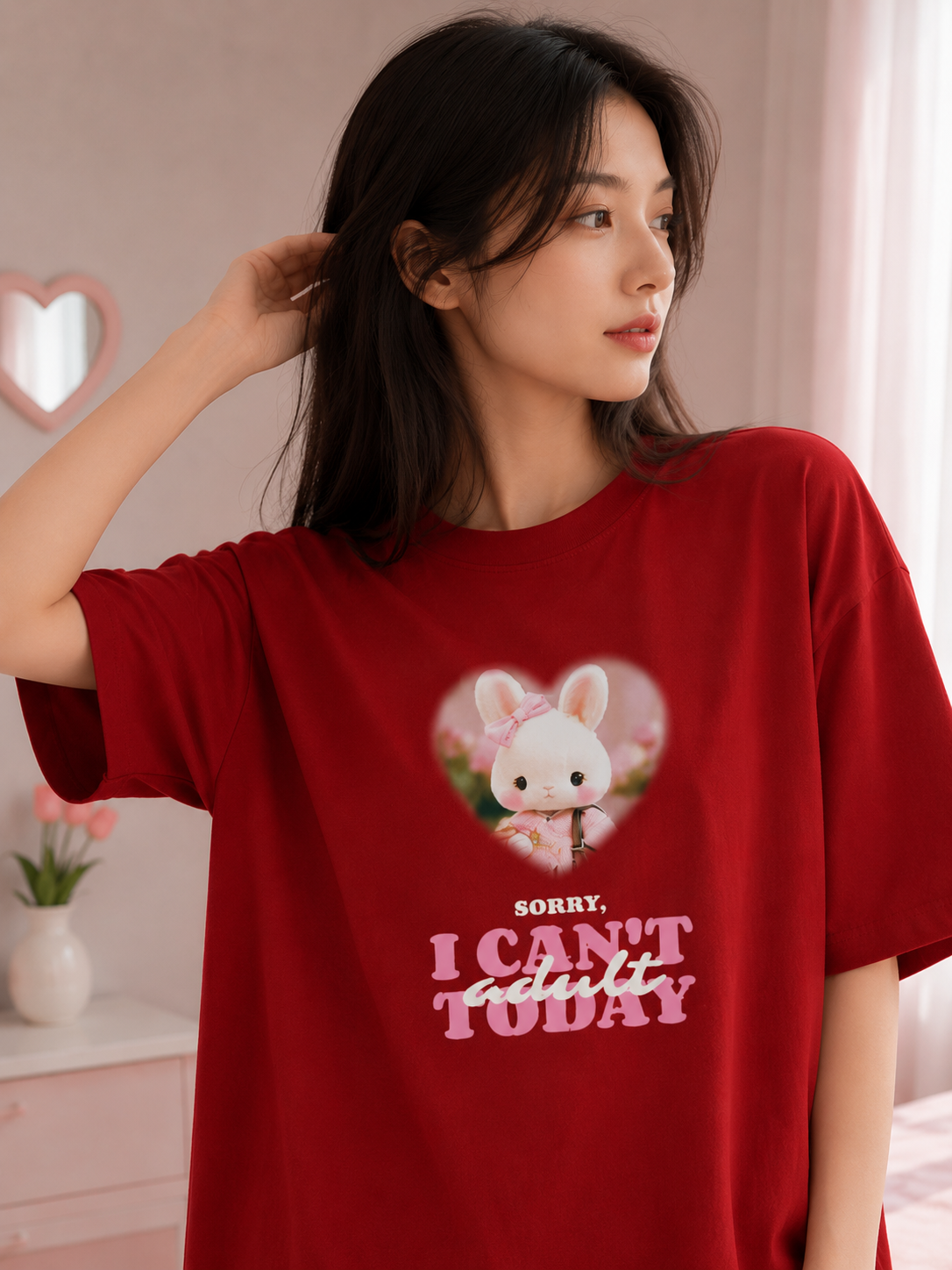 Sorry, I Can't Adult Today Oversized T-Shirt