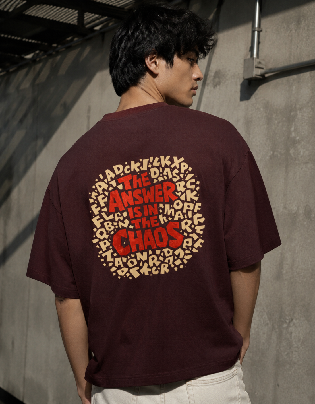 The Answer is in the Chaos Oversized T-Shirt