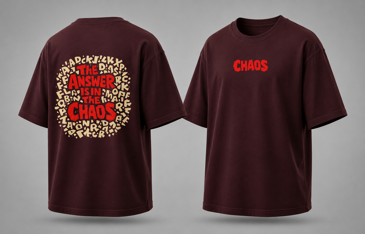 The Answer is in the Chaos Oversized T-Shirt