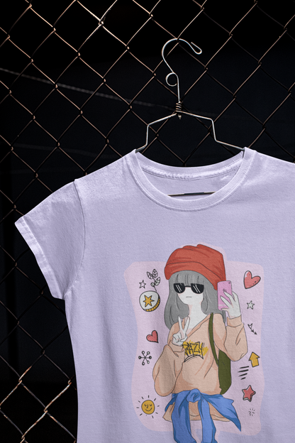 Selfie vibes Crop T-shirt