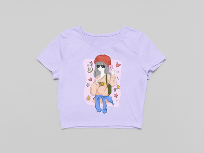 Selfie vibes Crop T-shirt