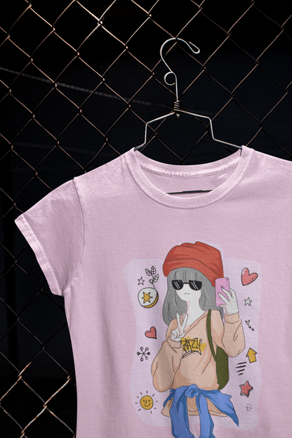 Selfie vibes Crop T-shirt