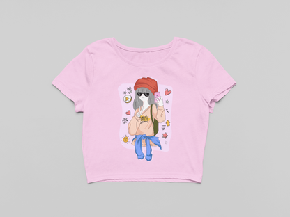 Selfie vibes Crop T-shirt
