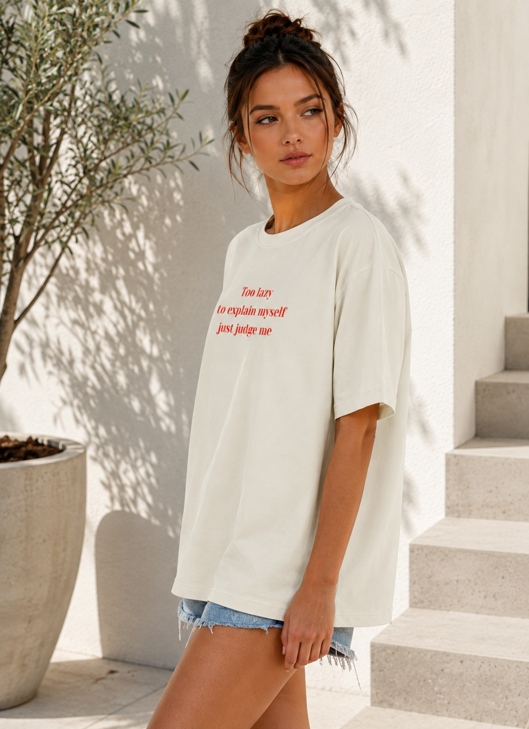 Too Lazy to Explain Myself, Just Judge Me Oversized T-Shirt