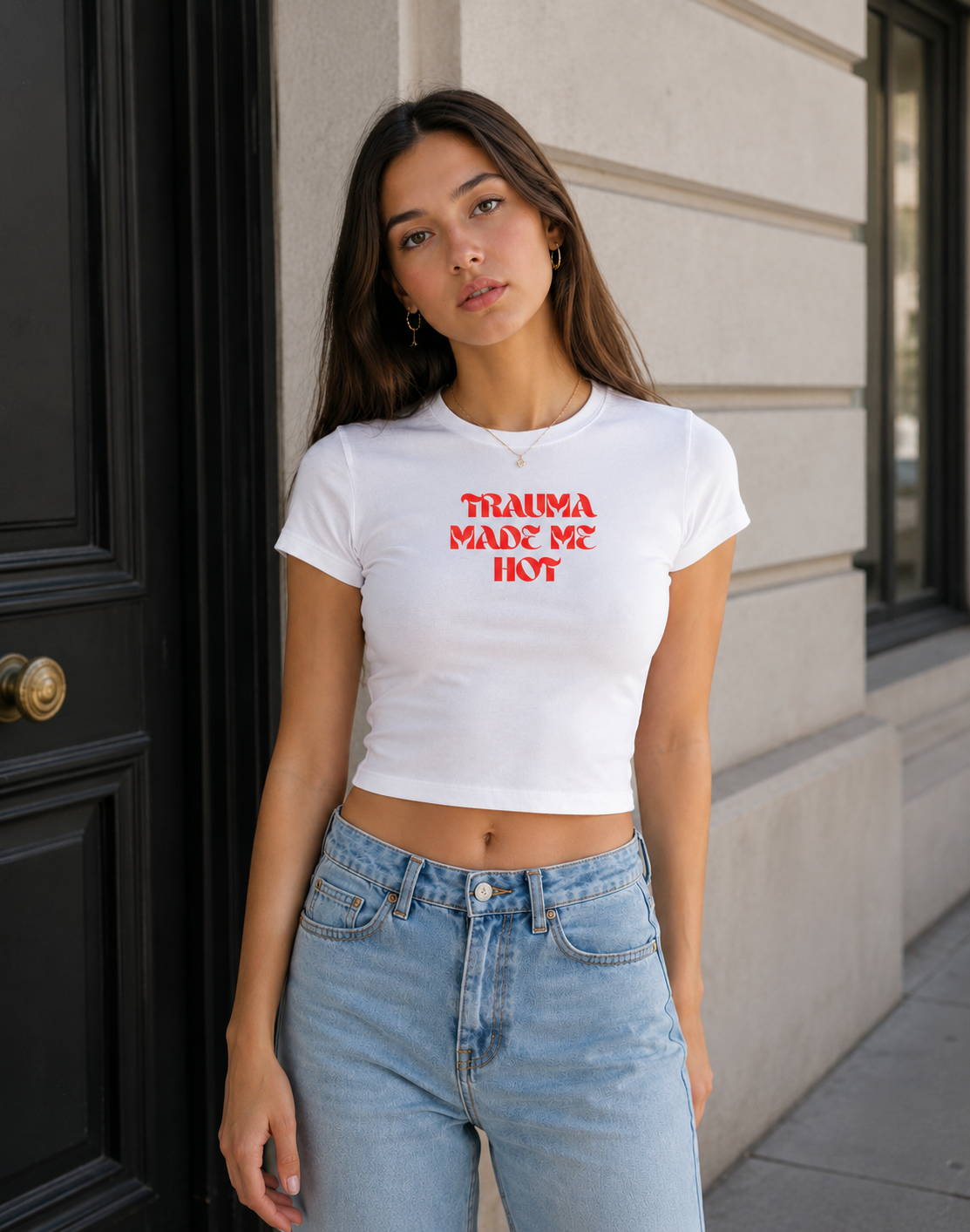 Trauma made me Hot Baby Tee