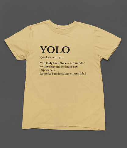 YOLO Definition T-shirt