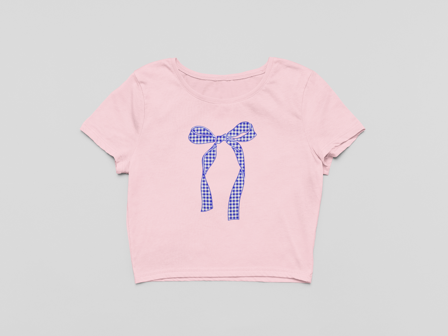 Blue Bow Baby Tee