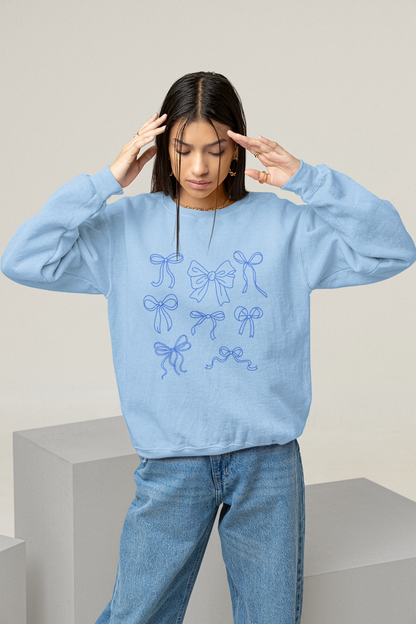 Coquette Blue Bows Sweatshirt