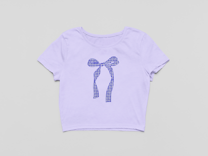 Blue Bow Baby Tee