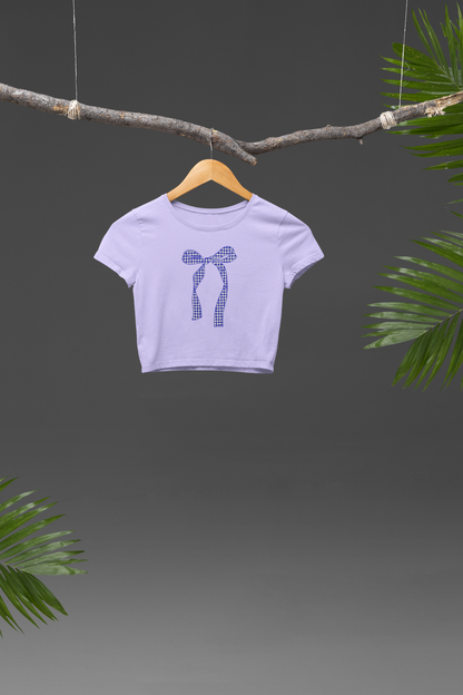 Blue Bow Baby Tee
