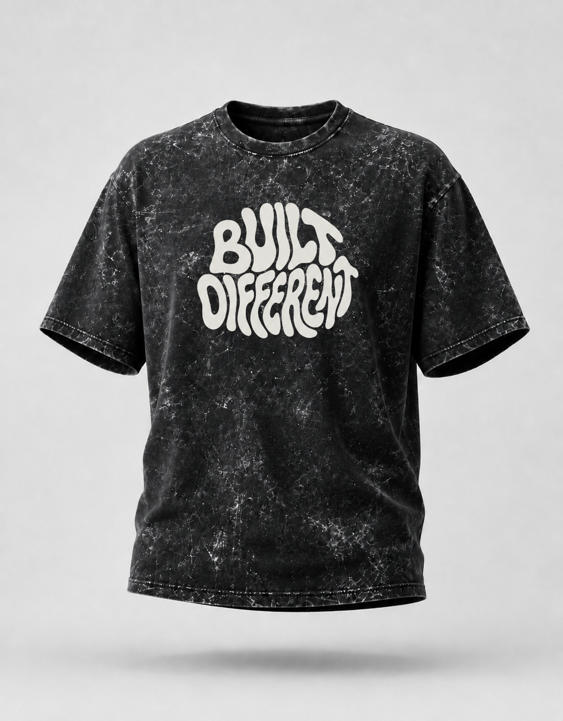 Built Different Unisex Acid Washed Oversized T-shirt