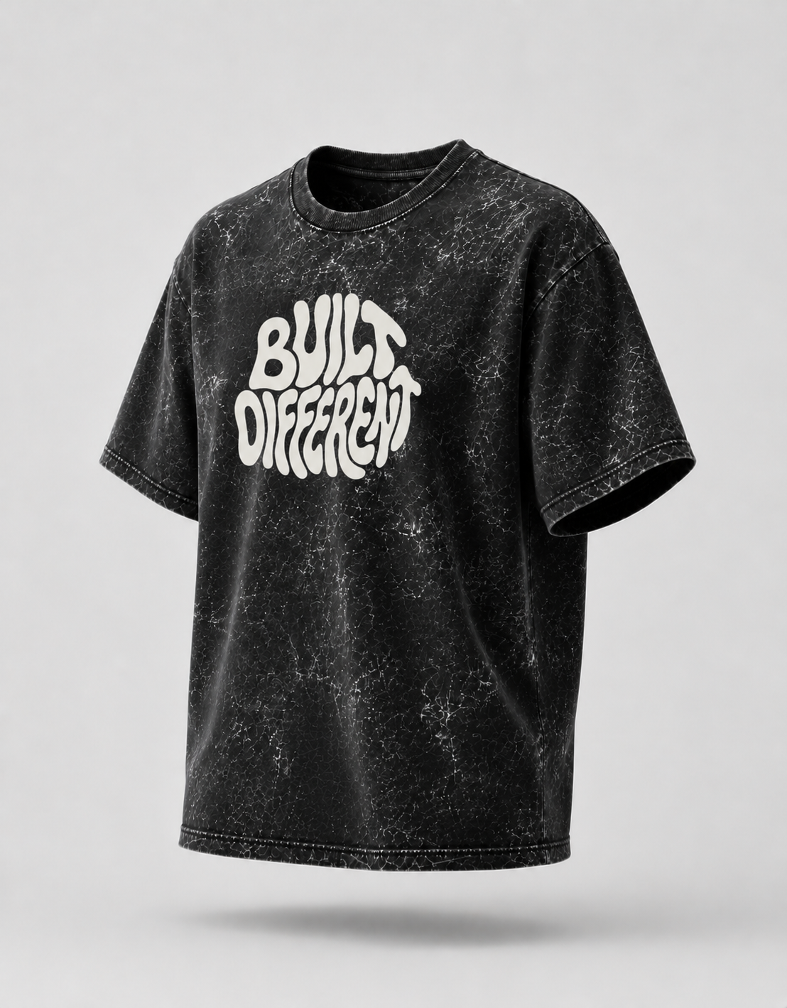 Built Different Unisex Acid Washed Oversized T-shirt