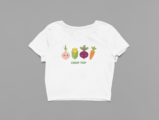 Kawaii Veggie Crop Top