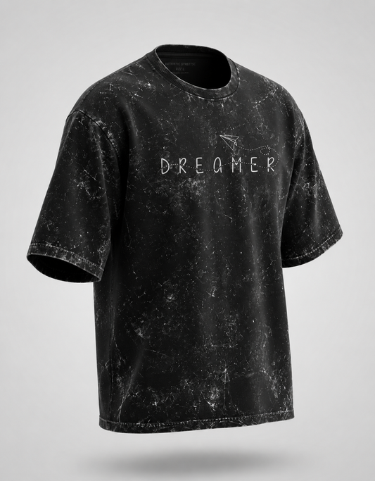 Dreamer Unisex Acid Washed Oversized Tee