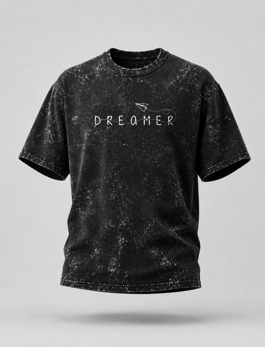 Dreamer Unisex Acid Washed Oversized Tee