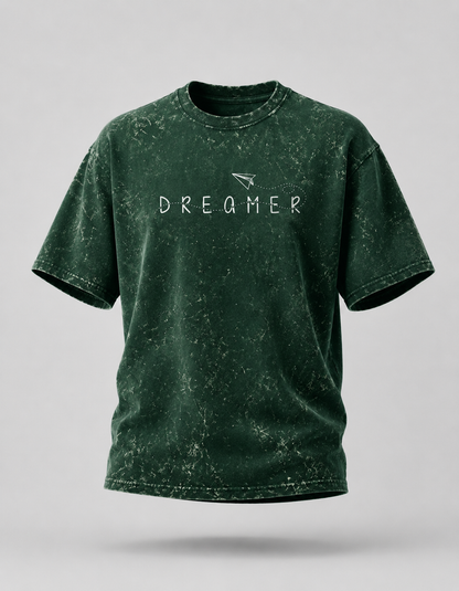 Dreamer Unisex Acid Washed Oversized Tee