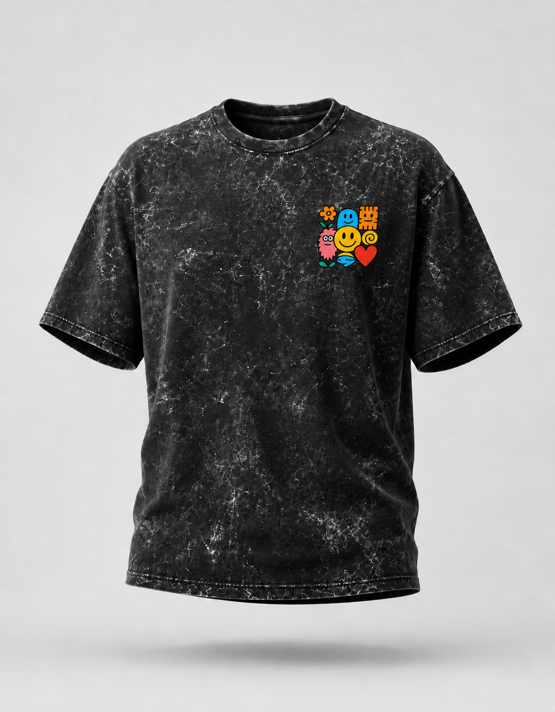 Doodle Squad Unisex Acid Washed Oversized T-shirt