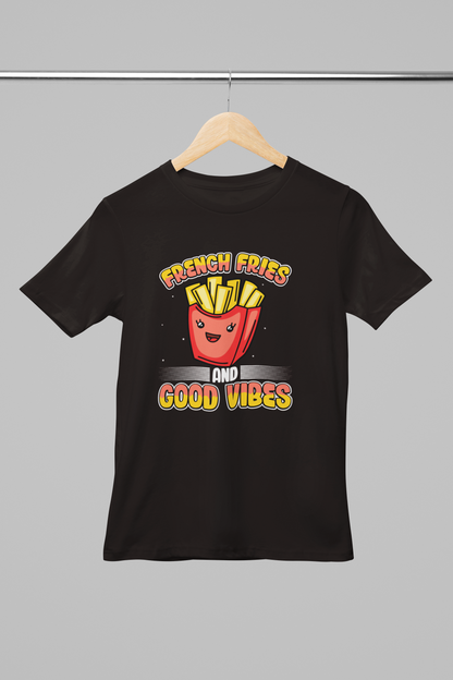 French Fries and Good Vibes Girl's T-shirt