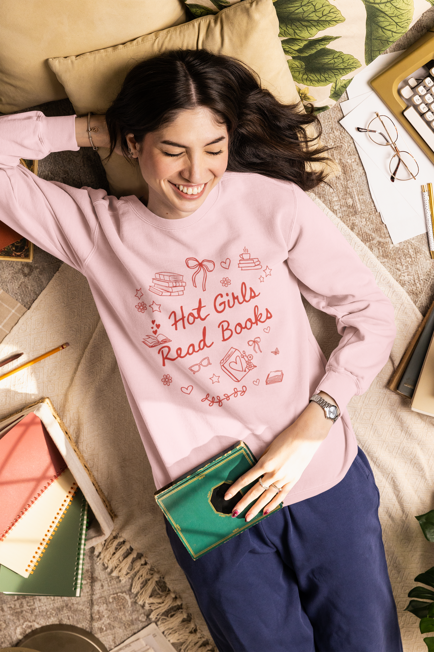 Hot Girls Read Books Sweatshirt