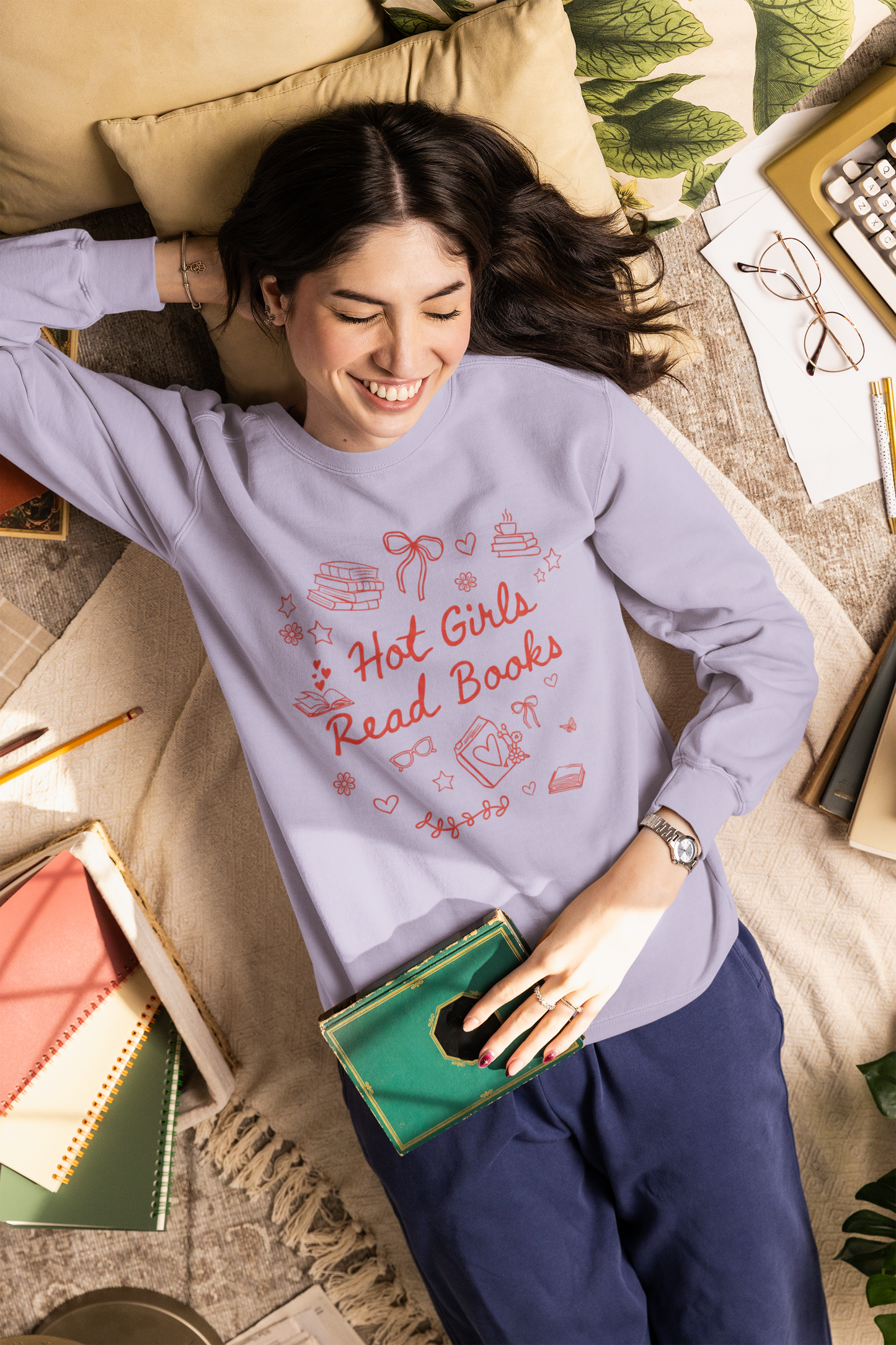 Hot Girls Read Books Sweatshirt