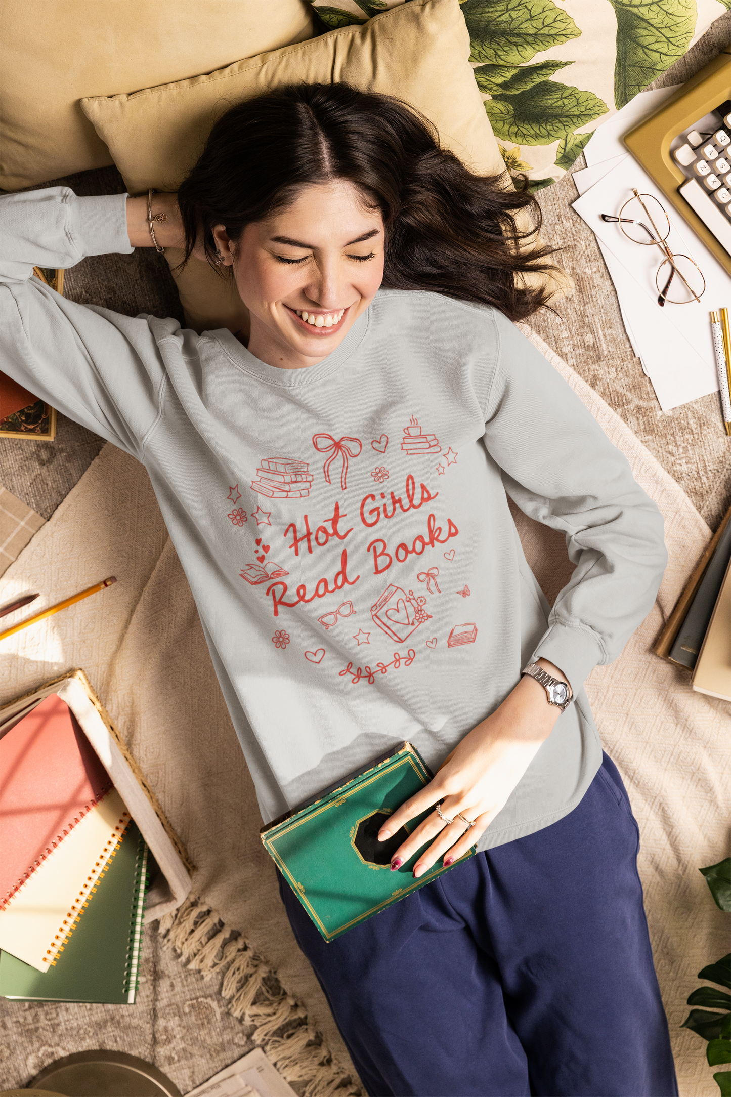 Hot Girls Read Books Sweatshirt