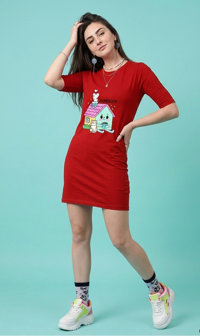 Cute Homebody T-Shirt Dress