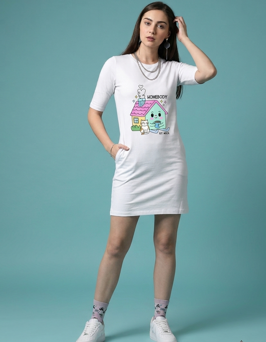 Cute Homebody T-Shirt Dress