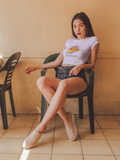 Hot, cheesy and unbothered Crop T-shirt