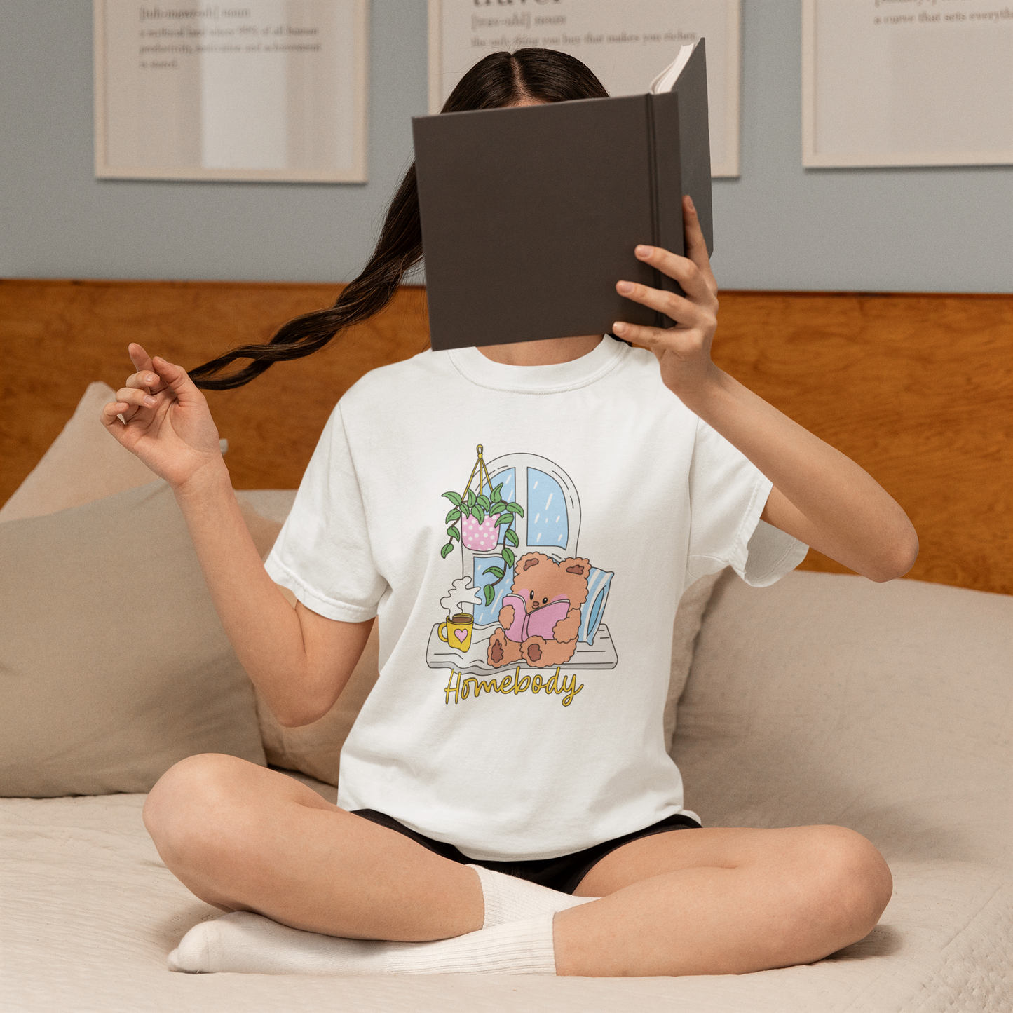 Homebody Teddy Bear Women’s Oversized T-Shirt