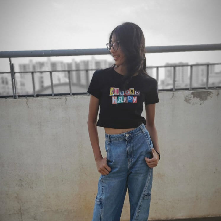 Choose Happy Crop T-shirt