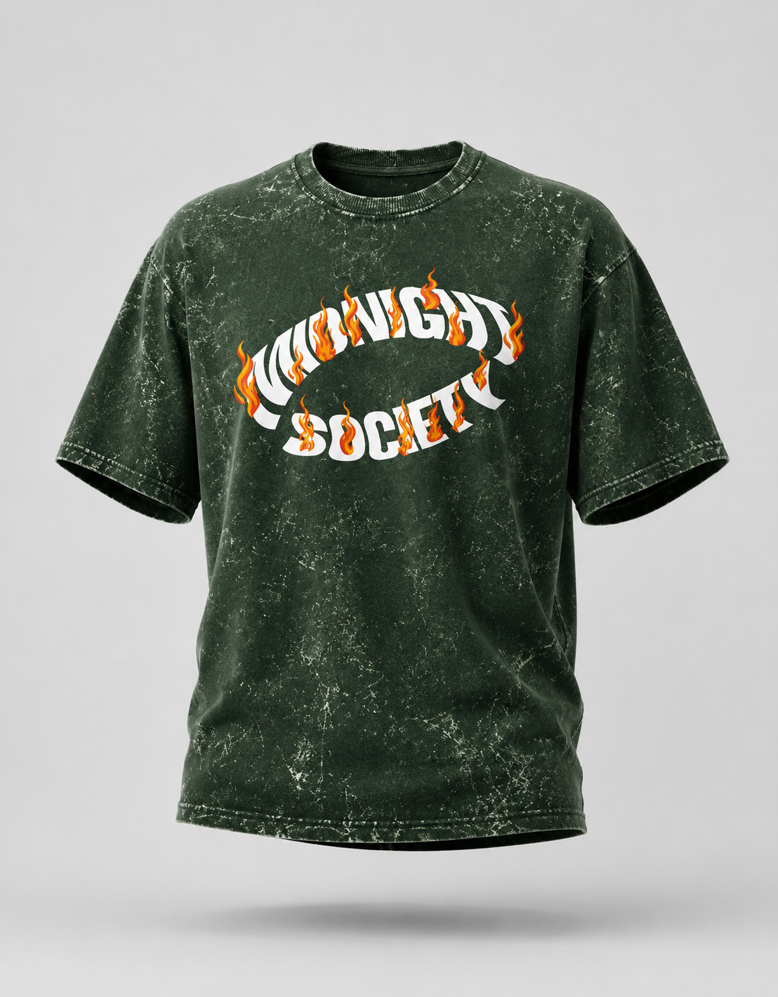 Midnight Society Unisex Acid Washed Oversized Tee