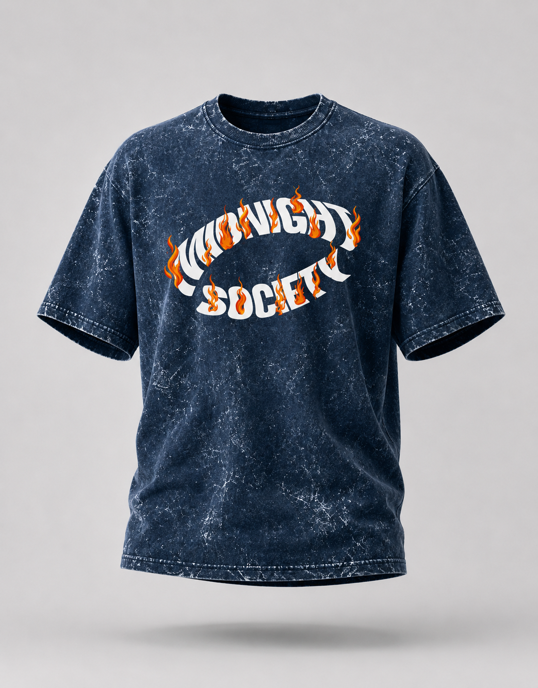 Midnight Society Unisex Acid Washed Oversized Tee
