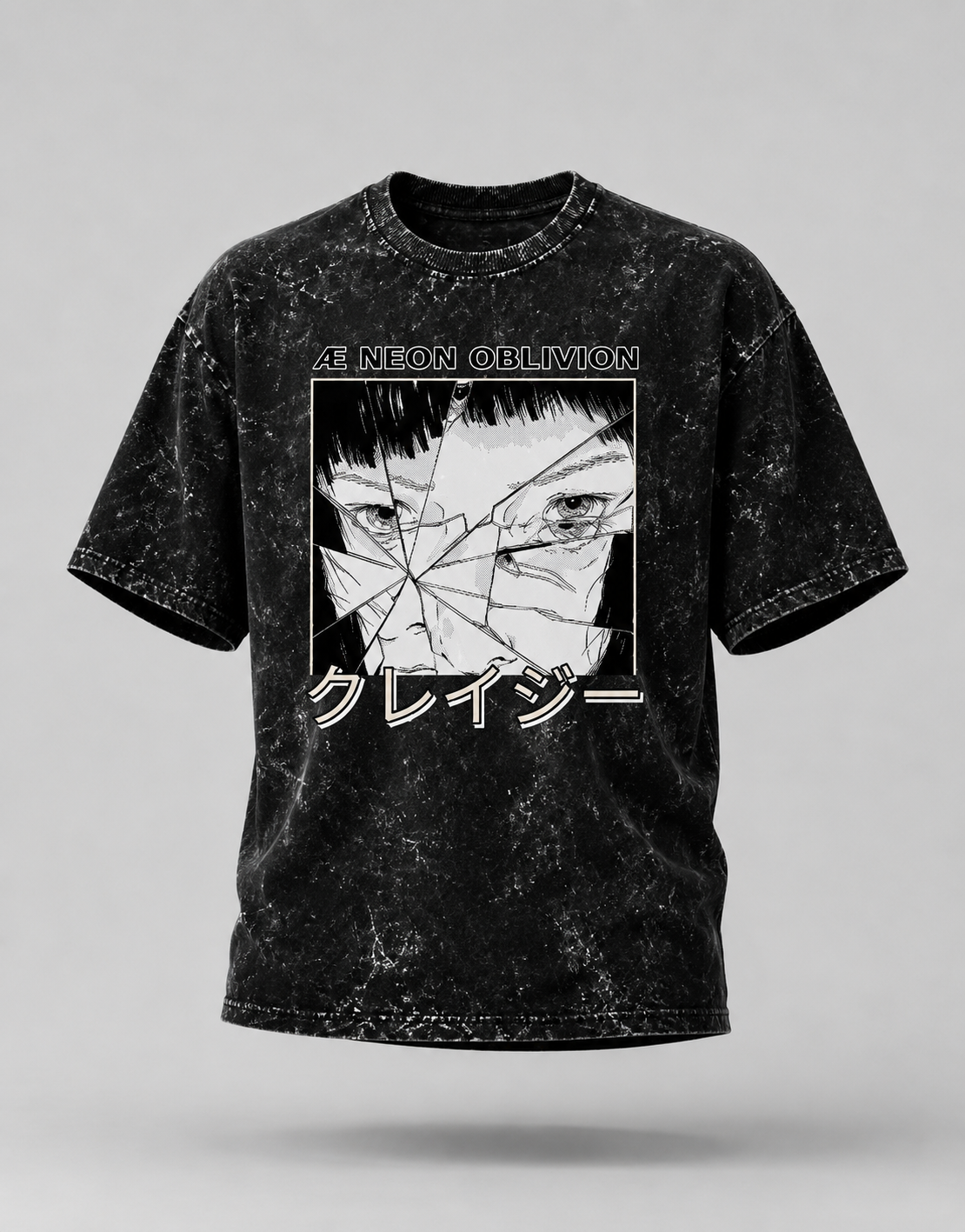 Neon Oblivion Unisex Acid Washed Oversized Tee
